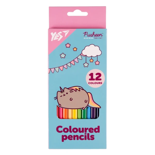Купить Карандаши цветные Yes 12 цв. "Pusheen" 290721 Разноцветный Артикул: 5056574430557 Фото №1