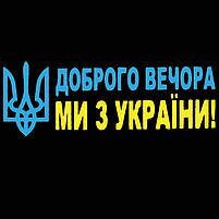 Купити Наклейка на авто "Доброго вечора Жовто-Синя" 110 х 40 см (2000989022497) Артикул: 2000989022497 Фото №1