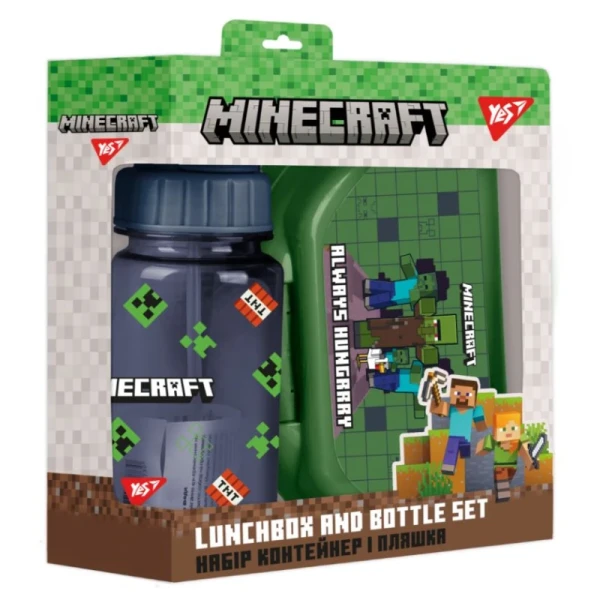 Купить Набор подарочный ланчбокс+бутылка "Minecraft" YES 450144 Разноцветный Артикул: 5056574456427 Фото №1