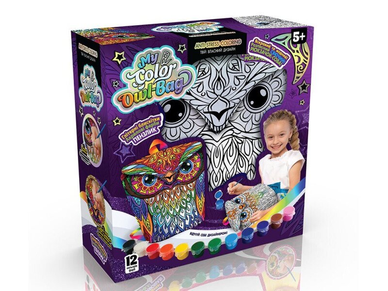 Купить Креативное творчество "My Color Owl-Bag" рюкзачок-сова укр. (2000903367772) Артикул: 2000903367772 Фото №1