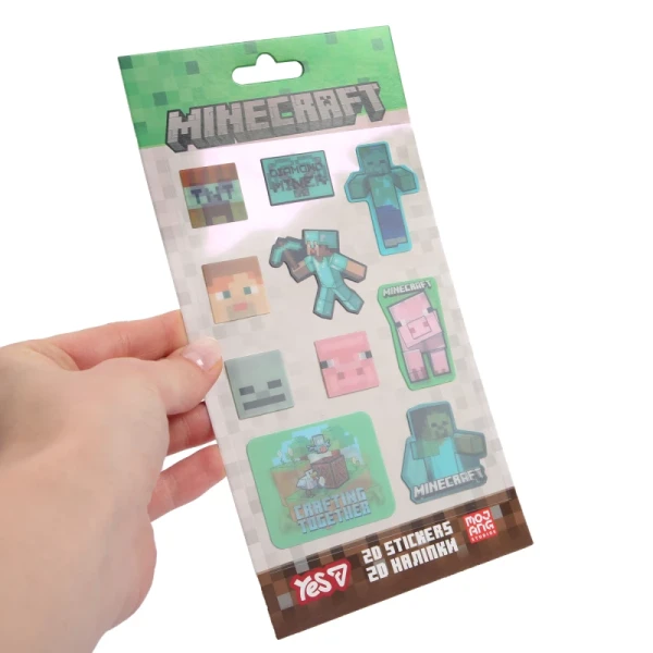 Купити Наліпка 2D "Minecraft" YES 708529 Різнокольоровий Артикул: 5056574461292 Фото №3