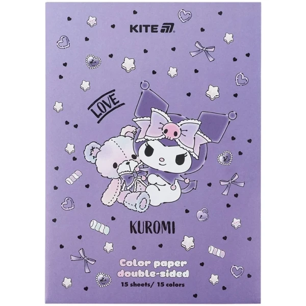 Купить Бумага цветная двусторонняя Kite HK24-250-2 15 цветов Артикул: 4063276251176 Фото №1