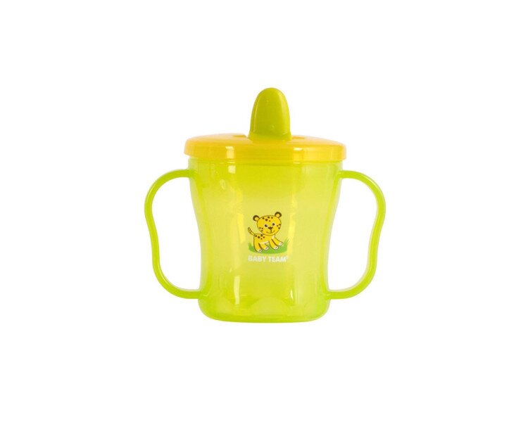Купити Поїльник з ручками та носиком Baby Team 5002 Жовтий (4824428050029) Артикул: 4824428050029 Фото №1