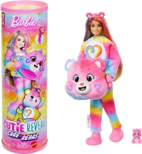Купить Кукла Barbie "Cutie Reveal" серии "Care Bears: новая волна" – мишка Единство JFV60 Разноцветный Артикул: 194735306268 Фото №1