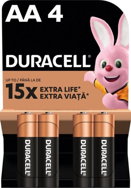 Купити Батарейки Duracell 5014459 AA (LR6) 1.5V 4 шт (5000394076952) Артикул: 5000394076952 Фото №1