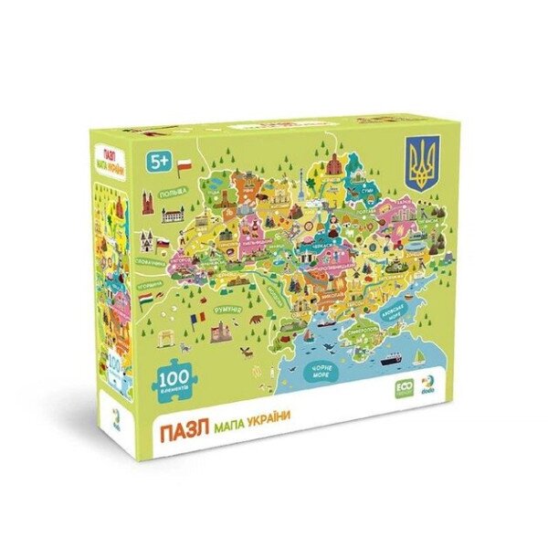 Купити Пазл "Мапа України" Dodo 300706 Різнокольоровий Артикул: 4823115913074 Фото №1