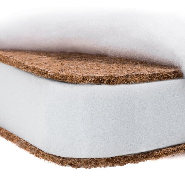Купить Матрас Babyroom Oval OKPK-80 11 см кокос, поролон, кокос 625558 Белый (2000989552505) Артикул: 2000989552505 Фото №2