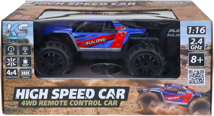 Купити Автомобіль OFF-ROAD на р/к HIGH SPEED  SL-8024A Синій Артикул: 6900007603607 Фото №4