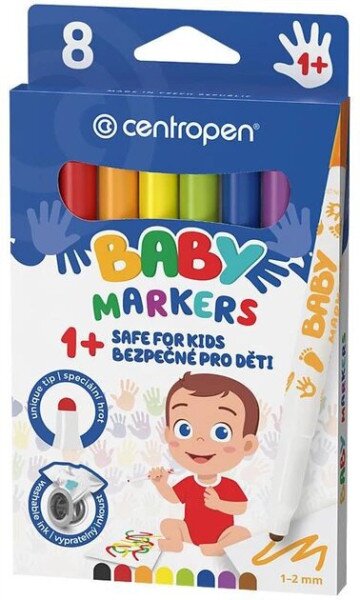 Купить Фломастеры Centropen Baby 8660/08 8 цветов Разноцветный Артикул: 8595013646762 Фото №1