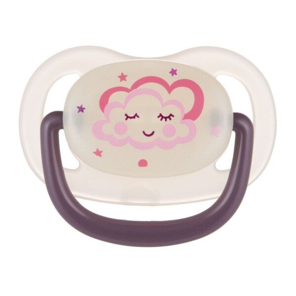 Купить Пустышка силиконовая анатомическая Night Dreams Canpol babies 22/500 Розовый Артикул: 5903407164526 Фото №1