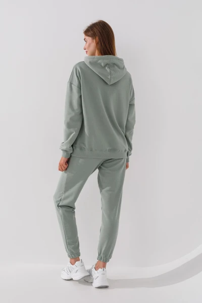 Худі однотонний жіночий On me Onme-04 baza 4XL Оливковий (2000990760852D)  Фото №4
