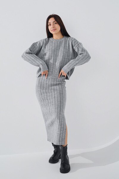 Купити Костюм жіночий Femme 10104 One Size Сірий (2000990184634D) Артикул: 2000990184634 Фото №1