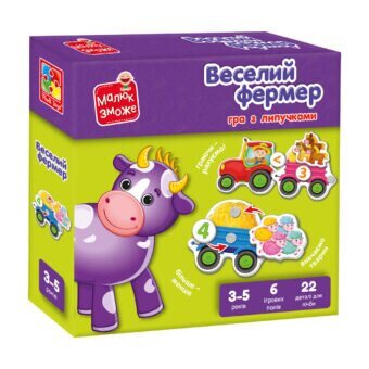 Купити Гра розвиваюча з липучками "Веселий фермер" Vladi Toys VT2100-13 Артикул: 4820234766956 Фото №1