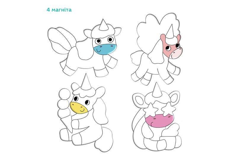 Купить Магнитный набор для творчества "Единороги" Dodo 200297 Разноцветный Артикул: 4823115913081 Фото №2