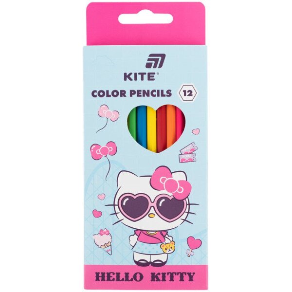 Купити Олівці кольорові Hello Kitty Kite HK26-051 12 кольорів Різнокольоровий Артикул: 4063276348708 Фото №1