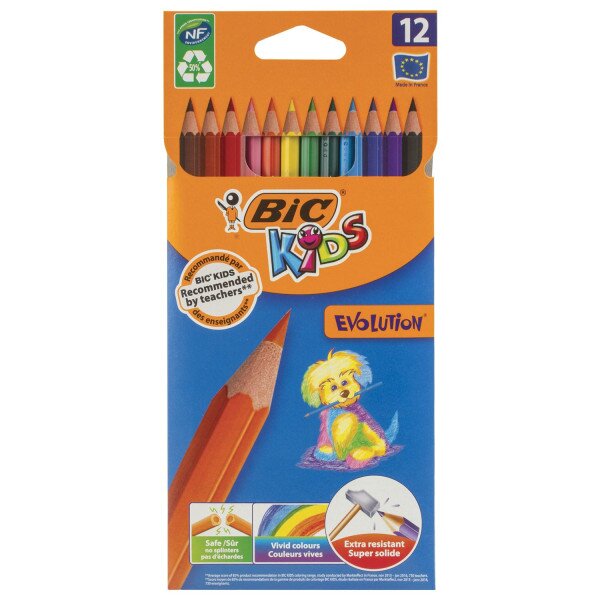 Купити Олівці BIC 82902912 Evolution 12 кольорів (3270220060963)(SC) Артикул: 3270220060963 Фото №1