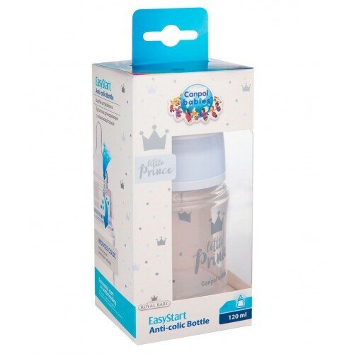Купити Пляшка антиколікова Canpol babies 35/233_blu з широким отвором 120 мл Синій (2000904383290) Артикул: 2000904383290 Фото №2
