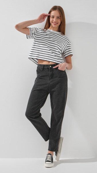 Купити Джинси Mom Fit жіночі  801 S Сірий Артикул: 2000990501813 Фото №1