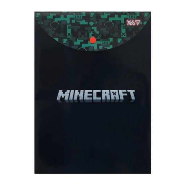 Купити Папка-конверт на кнопці "Minecraft" YES 492338 Різнокольоровий Артикул: 5056574464026 Фото №1