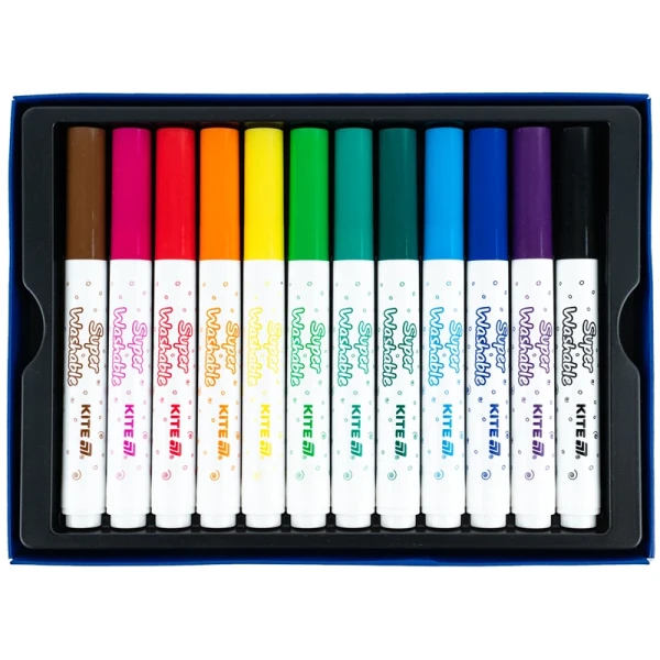 Купить Фломастеры Kite Creative Superwashable Jumbo K-1155 12 цветов Артикул: 4063276225788 Фото №3