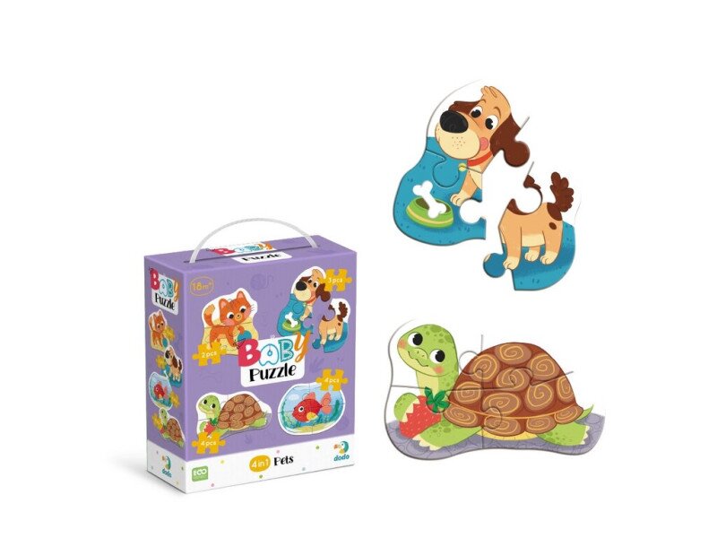 Купити Пазл 4в1 "Baby puzzle. Домашні тварини" DoDo 300688 Різнокольоровий Артикул: 4823115912480 Фото №1