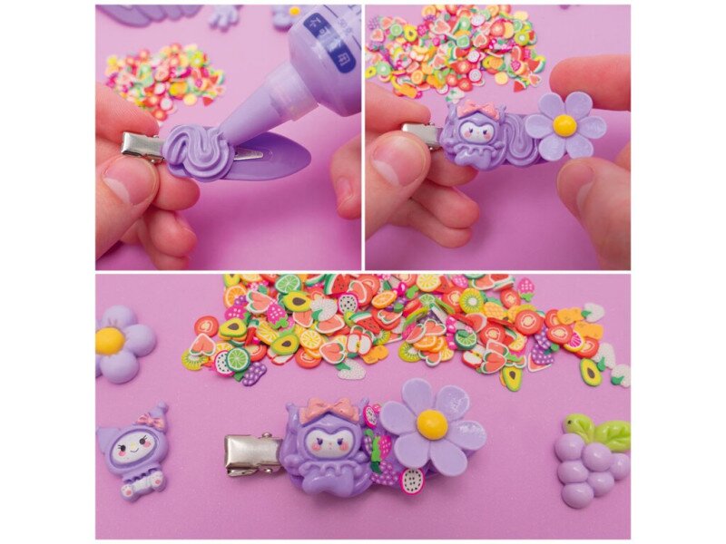 Купити Набір для творчості "Клей з кабашонами. Заколки фіолетові" Vladi Toys VT4600-01 Артикул: 4820234767724 Фото №1