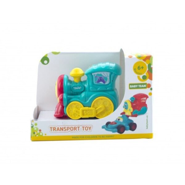 Купити Іграшка транспорт Паровозик Baby Team 8620 Бірюзовий Артикул: 4824428086202 Фото №2