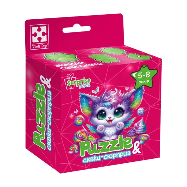 Купить Игра развивающая пазлы с сюрпризом "Цветной котенок" VT8030-12 Vladi Toys VT8030-12 Разноцветный Артикул: 4820234767397 Фото №1