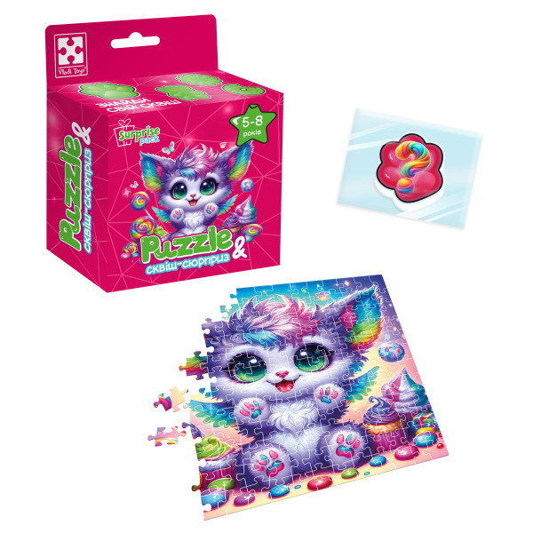 Купить Игра развивающая пазлы с сюрпризом "Цветной котенок" VT8030-12 Vladi Toys VT8030-12 Разноцветный Артикул: 4820234767397 Фото №2