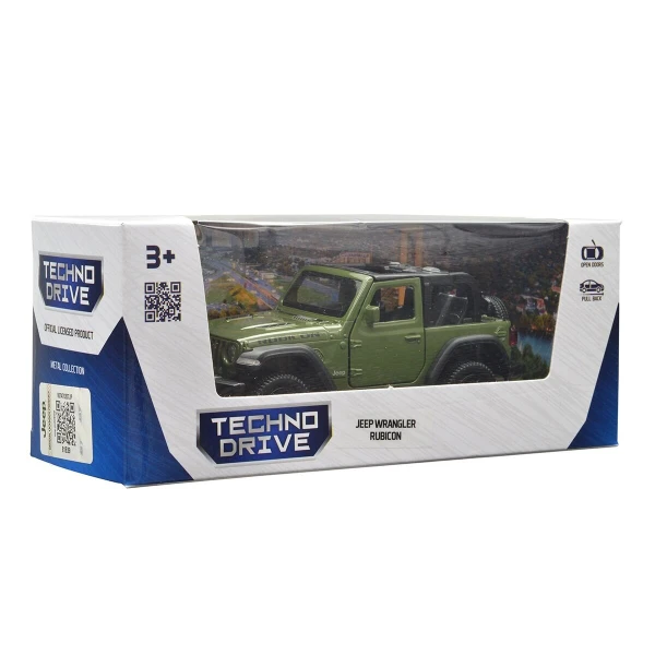 Автомодель Jeep Wrangler Rubicon 2021 TechnoDrive 250339U Зелений (4895065079452)  Фото №9