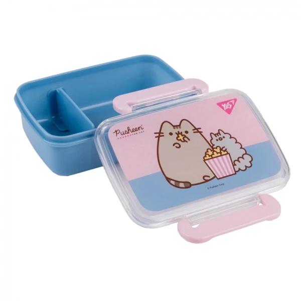 Купить Контейнер для еды "Pusheen" YES 708364 420 мл Серо-розовый Артикул: 5056574452047 Фото №2