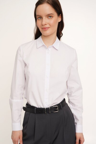 Купить Рубашка однотонная женская LAWA WBC02323 XL Белый Артикул: 2000990256805 Фото №1