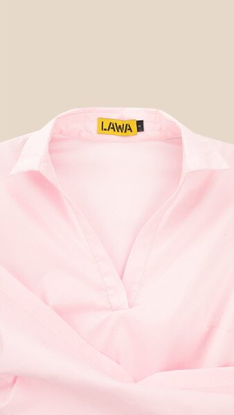 Купить Блуза однотонная женская LAWA WTC02465 S Светло-розовый Артикул: 2000999540615 Фото №8