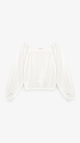 Купить Блуза однотонная женская On me 2516 XS Молочный Артикул: 2000999282690 Фото №8