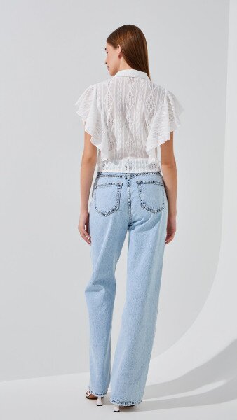 Купить Блузка однотонная женская On me D2309 One Size Белый Артикул: 2000991053625 Фото №5