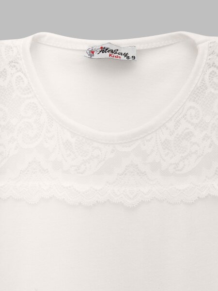 Купити Блуза однотонна для дівчинки Atabey 10540 110 см Молочний (2000990476852S)(SC) Артикул: 2000990476852 Фото №7