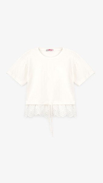 Купити Блуза трикотажна для дівчинки Aura Style 862 116 см Молочний Артикул: 2000999197994 Фото №6