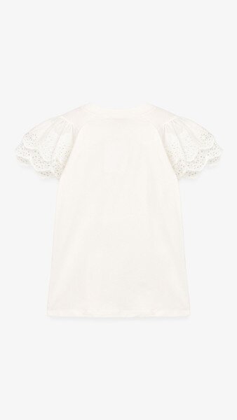 Купити Блуза трикотажна для дівчинки Aura Style 863 116 см Молочний Артикул: 2000999197840 Фото №10