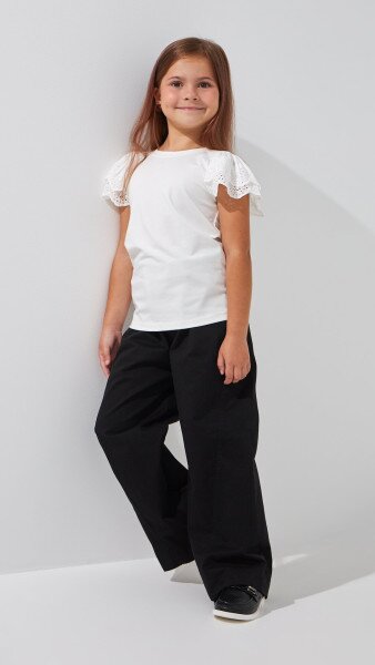 Купити Блуза трикотажна для дівчинки Aura Style 863 116 см Молочний Артикул: 2000999197840 Фото №4