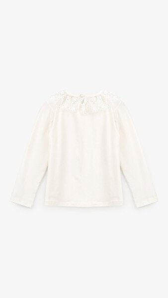 Купити Блуза трикотажна для дівчинки Aura Style 866 128 см Молочний Артикул: 2000999197604 Фото №9