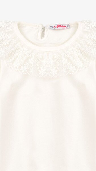Купити Блуза трикотажна для дівчинки Aura Style 866 128 см Молочний Артикул: 2000999197604 Фото №7