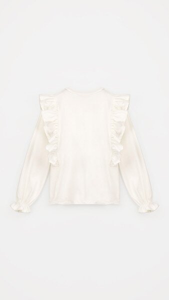 Купити Блуза трикотажна для дівчинки Aura Style 868 116 см Молочний Артикул: 2000999197550 Фото №10