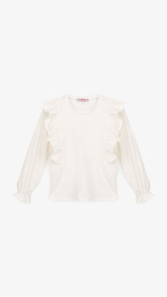 Купити Блуза трикотажна для дівчинки Aura Style 868 116 см Молочний Артикул: 2000999197550 Фото №7
