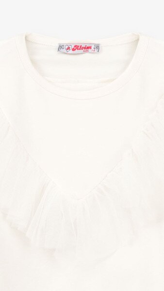 Купити Блуза трикотажна для дівчинки Aura Style 870 110 см Молочний Артикул: 2000999197741 Фото №8