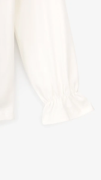 Купить Блуза трикотажная для девочки Aura Style 870 110 см Молочный Артикул: 2000999197741 Фото №9