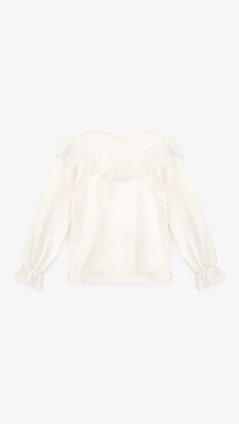 Купити Блуза трикотажна для дівчинки Aura Style 870 110 см Молочний Артикул: 2000999197741 Фото №10
