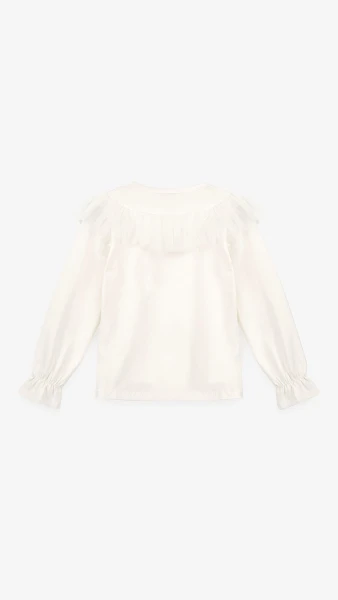 Купить Блуза трикотажная для девочки Aura Style 870 110 см Молочный Артикул: 2000999197741 Фото №10