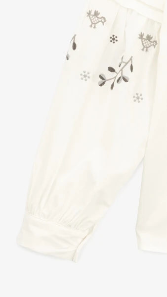 Купити Блуза з принтом жіноча GENUA G01104-0007 L Білий Артикул: 2000999449185 Фото №10