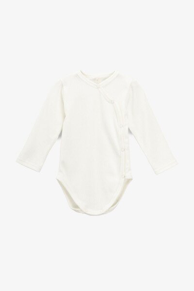 Купить Боди на запах для малышей Baby Life P-907 80 см Молочный Артикул: 2000991010093 Фото №1