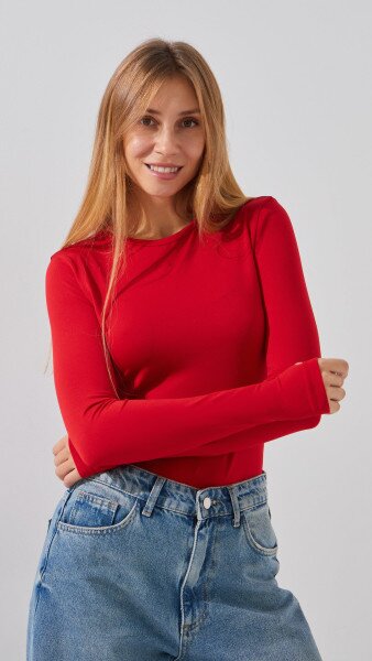 Купить Боди однотонный женский LAWA WBC02452 XS Красный Артикул: 2888000019202 Фото №3